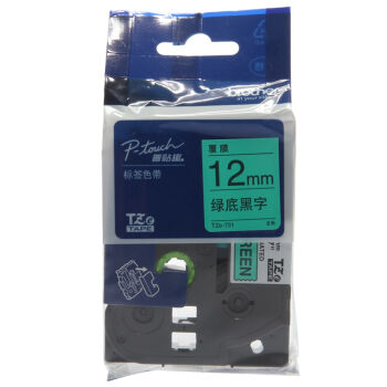 兄弟（brother） TZe-731 12mm绿底黑字标签色带(适用所有兄弟PT系列）