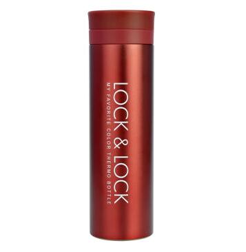 乐扣乐扣（LOCK&LOCK）便携情侣杯 茶隔马克保温保冷杯350ml 红色